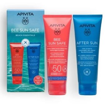 apivita beach essential hydra fresh face & body milk spf50 + after sun